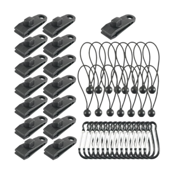 45 clips para lona, soportes de sujetadores para tienda, clips para lona reutilizables para cubiertas de camiones y automóviles con dosel al aire libr