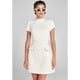 thumbnail image 4 of Elegante vestido de mujer de lujo formal blanco y negro con cuello redondo mini vestido de moda de manga corta para noche de mujer vestidos de fiesta de calle de verano, 4 of 4