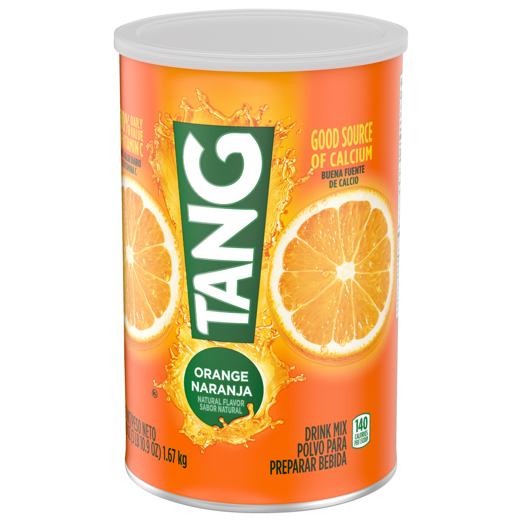 Tang Jumbo Orange Drink Mix – 58.9 Oz Canister – Vitamin C – Fat Free – USA Made