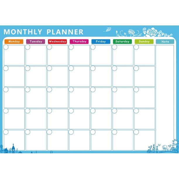 TIMPCV Refrigerator Magnetic Dry Erase Calendar And Refrigerator Chore 