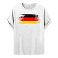 thumbnail image 3 of Bjutir Mens Tshirts Flag Of Germany Print Short Sleeve Round Neck Floral Fashion Trend Bottoming Shirt Tops Shirts White, 3 of 6