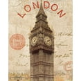 thumbnail image 2 of Wild Apple Portfolio 12x14 White Modern Wood Framed Museum Art Print Titled - Letter from London, 2 of 4
