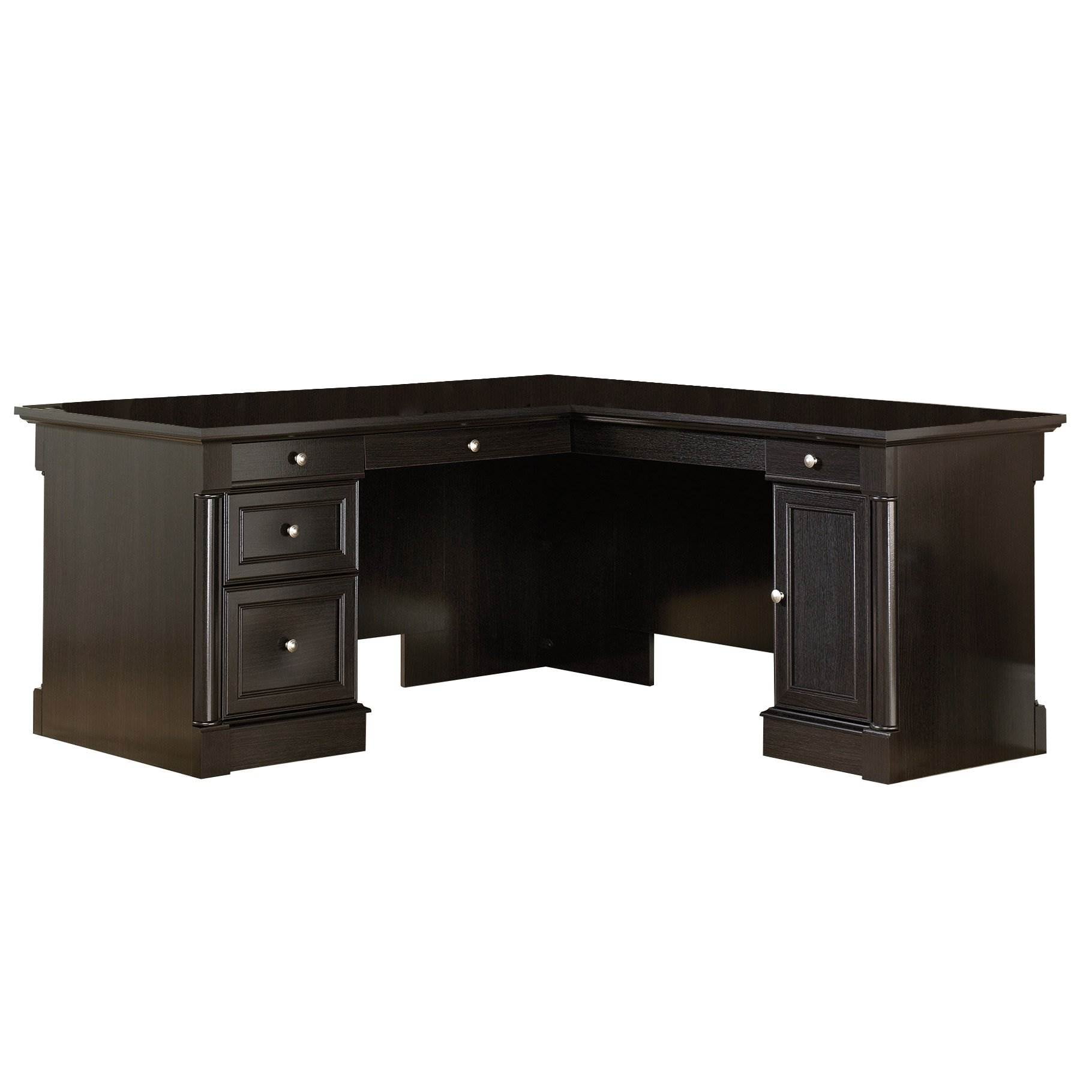 Sauder Furniture 417714 Palladia L Shaped Black Oak Executive