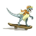 thumbnail image 2 of Illustration of a raptor skateboarding Poster Print, 2 of 2