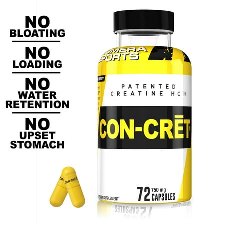 CON-CRET Creatine HCL 72 Ct (Best Creatine Supplement On The Market)