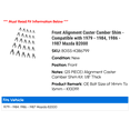 thumbnail image 2 of Front Alignment Caster Camber Shim - Compatible with 1979 - 1984, 1986 - 1987 Mazda B2000 1980 1981 1982 1983, 2 of 2