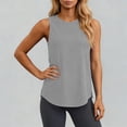 thumbnail image 6 of POUNOO Womens Tank Tops Loose Fit Crew Neck Sleeveless Curved Hem Casual Tops Minimalist Everyday Wear Tees Gift, 6 of 8