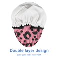 thumbnail image 4 of Shower Caps,Pink and Black Of Leopard Print Waterproof Shower Cap for Women 4 Pieces,Double Reusable Hair Cover for Shower PEVA Elastic Stretch Hem, 4 of 7