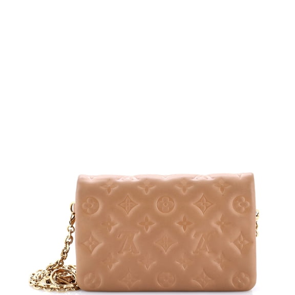 Pre-Owned Coussin Pochette Monogram Embossed Lambskin By Rebag