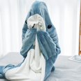 thumbnail image 2 of Saco de dormir de tiburón de dibujos animados para adultos, pijama de oficina, manta de tiburón Karakal, chal de sirena de tela de alta calidad, 3XL, 2XL Fivean unisex, 2 of 2