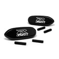 thumbnail image 1 of Krator Mirror Block Off Base Plates Logo Engraved Black Compatible with 2009-2012 Suzuki GSXR 750 / GSX-R750, 1 of 8