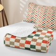 thumbnail image 4 of Erosebridal Colorful Geometric Plaid Quilt Full,Multicolor Grid Full Bedspread Sets For Boys,3 Pieces, 4 of 7