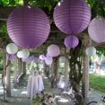 thumbnail image 5 of NOGIS Purple White Party Decorations 12 Pcs Round Chinese Paper Lanterns Paper Lanterns Decorative for Wedding Graduation Anniversary Birthday Party Decorations, 5 of 7