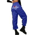 thumbnail image 2 of Sakmal Valentines Womens Sweatpants Love Drawstring Fleece Lined Joggers Pants Heart Print 30" Inseam with Pockets Sweatpants for Women L, 2 of 9