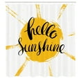 thumbnail image 3 of Ambesonne Hello Sunshine Shower Curtain, Summer Season Words, 69"Wx75"L, Earth Yellow Grey, 3 of 5