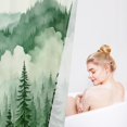 thumbnail image 5 of Green Extra Long Misty Pine Forest Shower Curtain 72 x 84, XL Mountain Foggy Woodland Scenery Tree Shower Curtains for Bathroom, Waterproof Nature-Themed Decor, 5 of 6