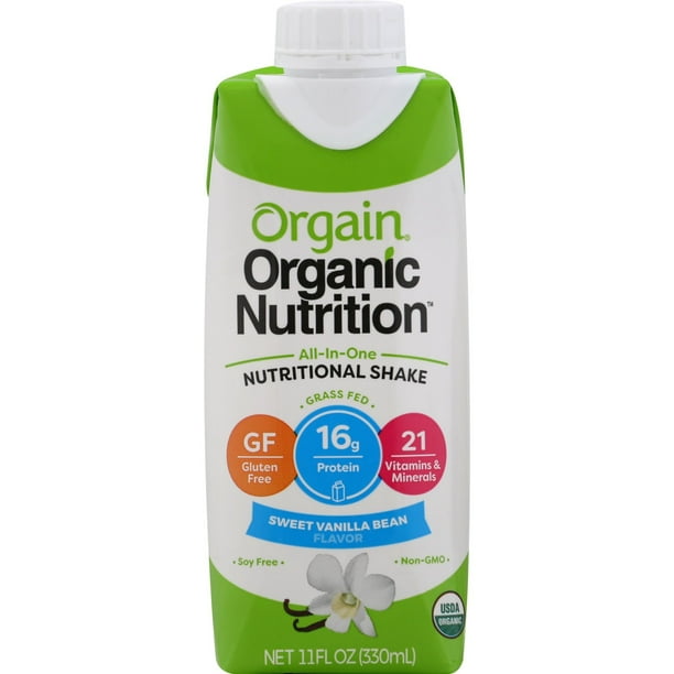 Orgain Organic Nutrition Nutritional Shake Sweet Vanilla Bean, 11.0 FL