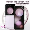thumbnail image 3 of ZYQEEE 2 Sets Screen Protector for Samsung Galaxy Z Flip 5 - 6.7", Front Flim + Back Flim Full Coverage for Galaxy Z Flip5, HD Clear Scratch Resistant, Premium Folding, 3 of 10