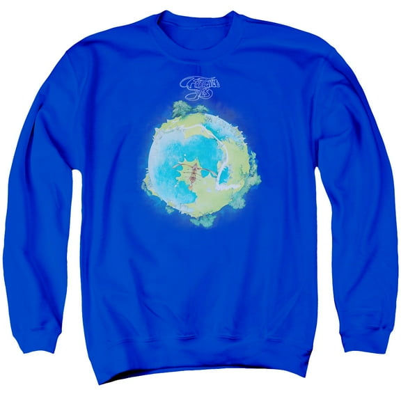 Yes Men's Fragile Cover Sweatshirt Large Blue