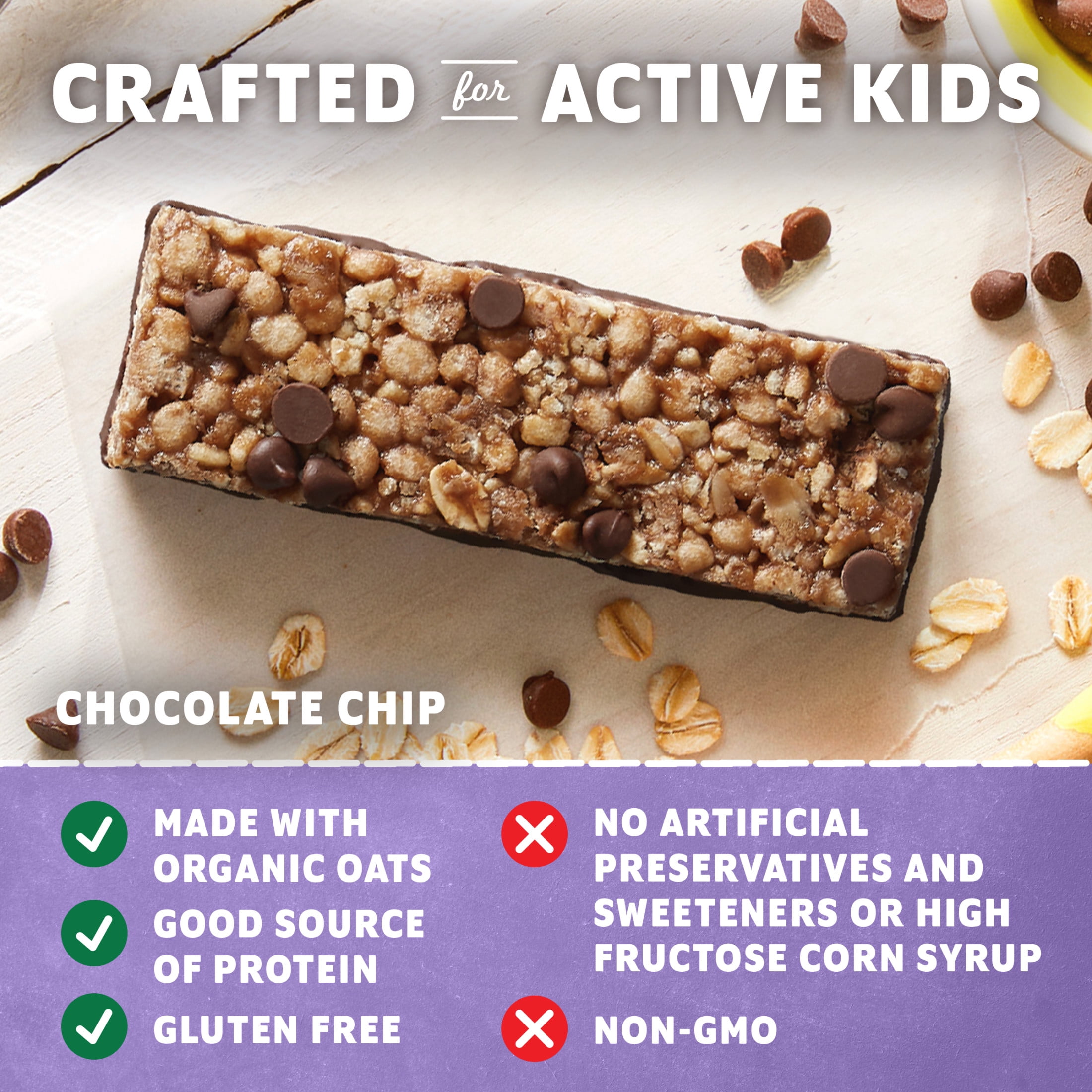 (6 pack) Zbar Protein Chocolate Chip Flavor Snack Bars, Gluten Free Protein Bars, Snacks for Kids, 5 count