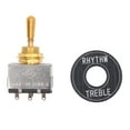 thumbnail image 1 of Electric Guitar Pickup Switch, Gold Cap Guitar Selector Switch 3 Way  for Replacement, 1 of 7