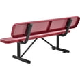 thumbnail image 2 of Global Industrial 6' Outdoor Steel Picnic Bench w/ Backrest Perforated Metal Red, 2 of 7
