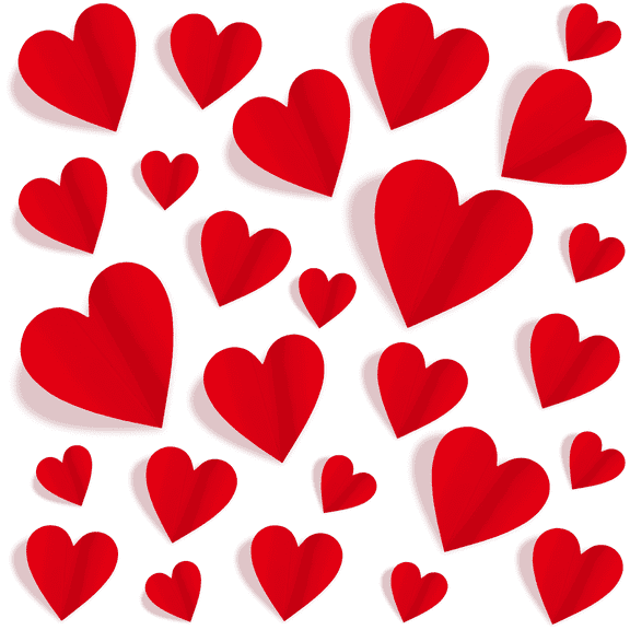 Natonhi 150 pcs Heart Cutouts Red  Hearts4 Size Heart Shaped Cards Large Heart Shapes Paper Heart Shape Die Cuts for Valentine’s Day Craft