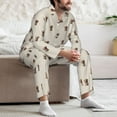 thumbnail image 7 of Honeii Labrador Retriever Dog Pattern Mens Pajamas Set,2pcs Men's Lounge Long Sleeve Sleep Shirt and Pajama Bottoms Sleepwear Set,Mens Pjs Sets-XX-Large, 7 of 7