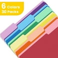 thumbnail image 3 of SUNEE File Folders, 30 pack Manilla Folders 8.5 x 11, Colored File Folders Home Office School Supplies for Documents Files Paper, 6 Assorted Colors, 3 of 7