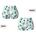 thumbnail image 3 of Rocae Cartoon Sea Creatures for Women's Quick-Dry Running Shorts,Ladies Active Athletic Apparel Yoga Workout Gym Running Volleyball Spandex Shorts X-Large, 3 of 9