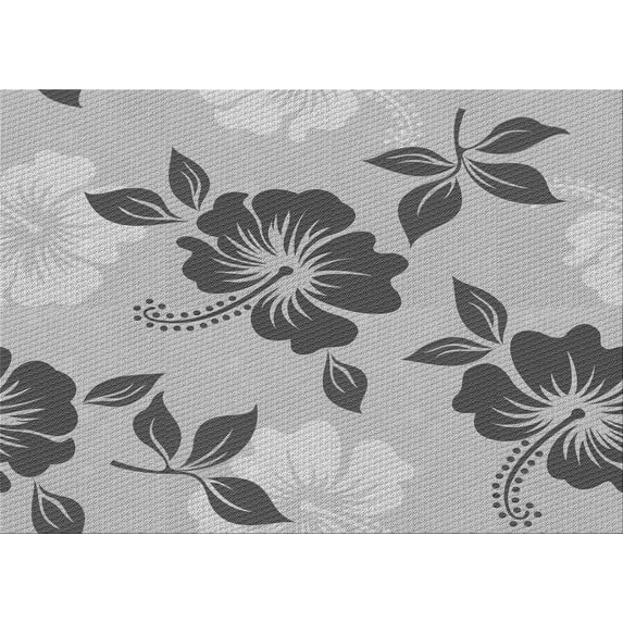 Ahgly Company Indoor Rectangle Patterned Platinum Silver Gray Area Rugs, 8' x 10'