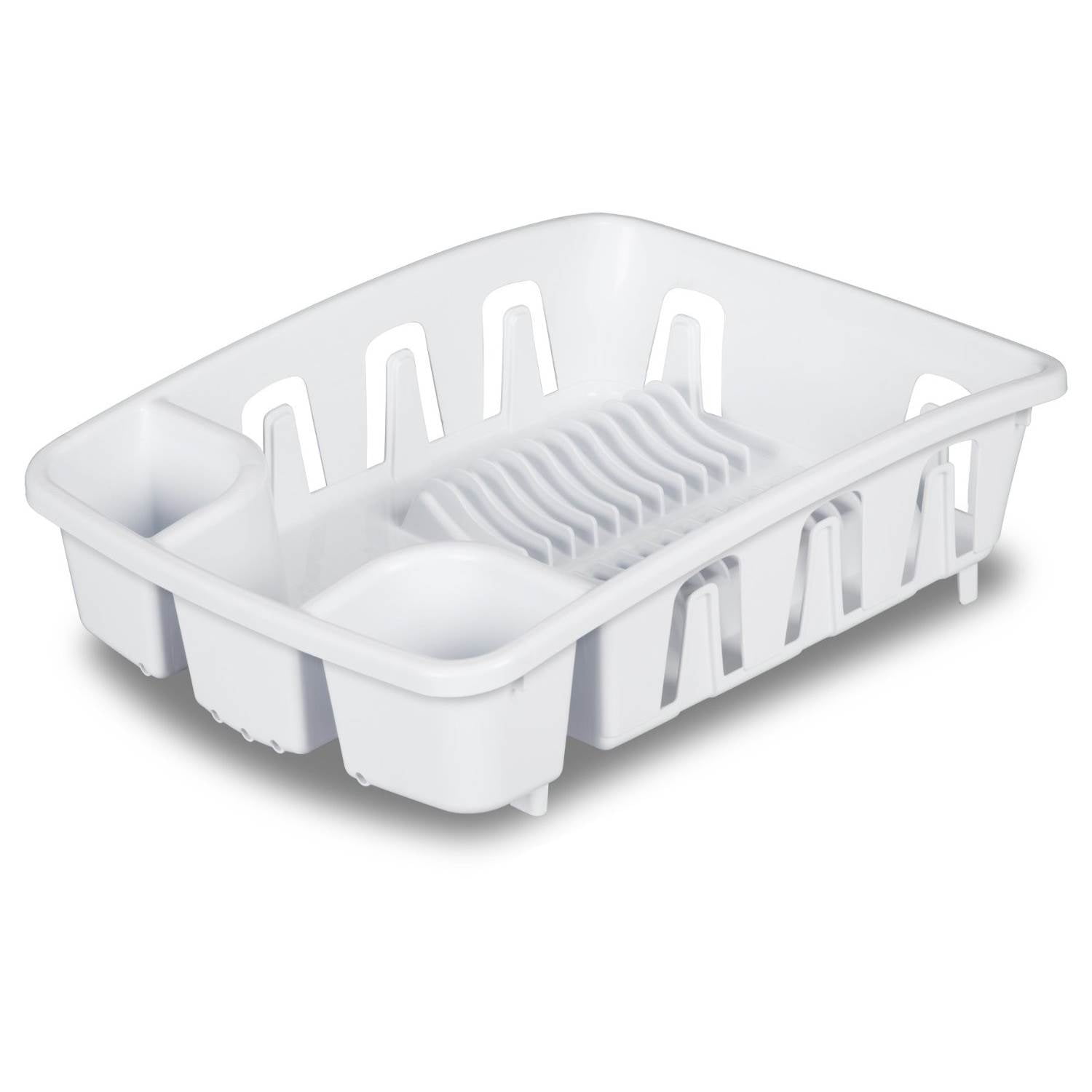 Sterilite Drain Rack with Inclined Drainboard and Dish Rack 06228006