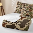 thumbnail image 4 of Manfei Wild Wolf Bed Spread Queen,Kawaii Squirrel Queen Coverlet Set,Brown,3pcs, 4 of 7