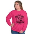 thumbnail image 4 of Bare Foot Buck Wild Cute Southern Women Crewneck Sweatshirt Brisco Brands S, 4 of 6