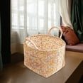 thumbnail image 4 of Extra Large Fabric Storage Basket – Boho Floral Laundry Hamper with Carry Handles, Foldable Clothes Organizer for Bedroom, Office, Travel & Shopping (Floral Pattern, Durable Canvas), 4 of 4