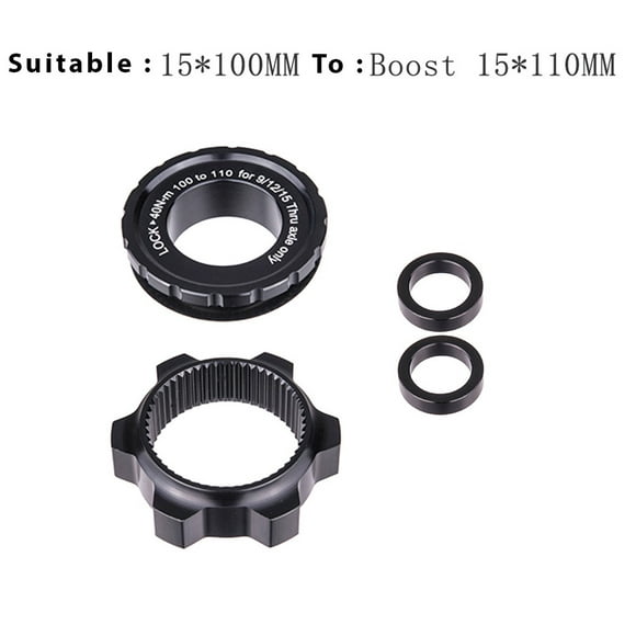 Bicycle Hub Center Lock Adapter to 6 Bolt Disc Brake Boost Hub Spacer 15x100 to 15x110 Front Rear Washer 12x148 Thru Axle