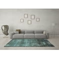 thumbnail image 3 of Ahgly Company Indoor Round Abstract Light Blue Modern Area Rugs, 8' Round, 3 of 4