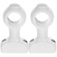 thumbnail image 1 of Curtain Rod Brackets Heavy Duty Rectangular Design For Dining Area White 35MM Inner Diameter Wooden Curtain Support 2Pcs, 1 of 5