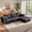 Black, variant on Vorthio 121" Oversized Modular Sectional Sofa, Cloud Couch with Chaise, L Shaped Boneless Couches for Living Room, No-Assembly (Letf Facing Chaise,White)