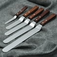 thumbnail image 7 of Yesbay Cake Spatula Wooden Handle Baking Tools Stainless Steel Cupcakes Fondant Scraper for Kitchen,6 inch 1, 7 of 7