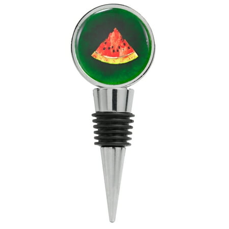 

Illustration of a Slice of Watermelon Wine Stopper