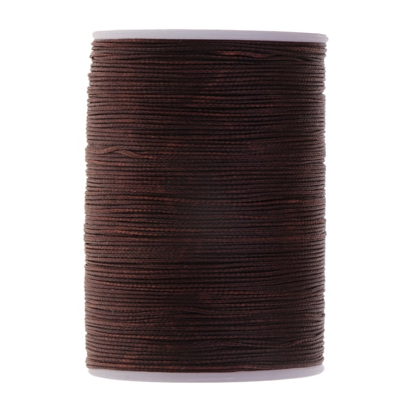 Cuerda de Hilo encerado de cuero duradero de 130 metros 0,5 mm para manualidades de cuero DIY Marron Sunnimix Hilo encerado para coser