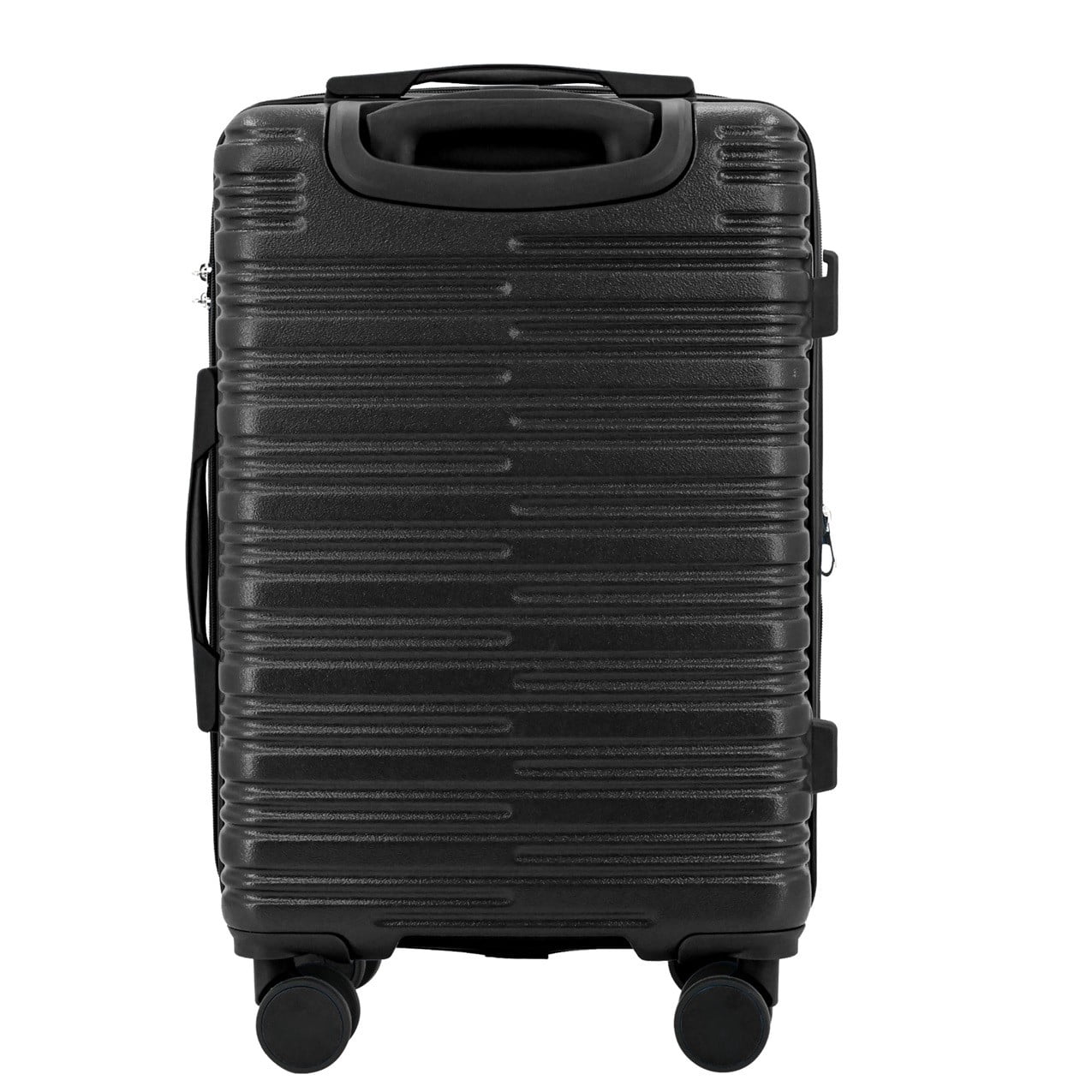 Expandable 20-inch Carry-On Hardside Luggage with 360° Spinner Wheels and Combination Lock, Black
