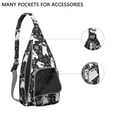 thumbnail image 2 of Cartoon Bear Shoulder Bag - Charming Polar Bear Pattern Sling Backpack for Hiking (Winter Scene Design, Adjustable Strap), 2 of 4