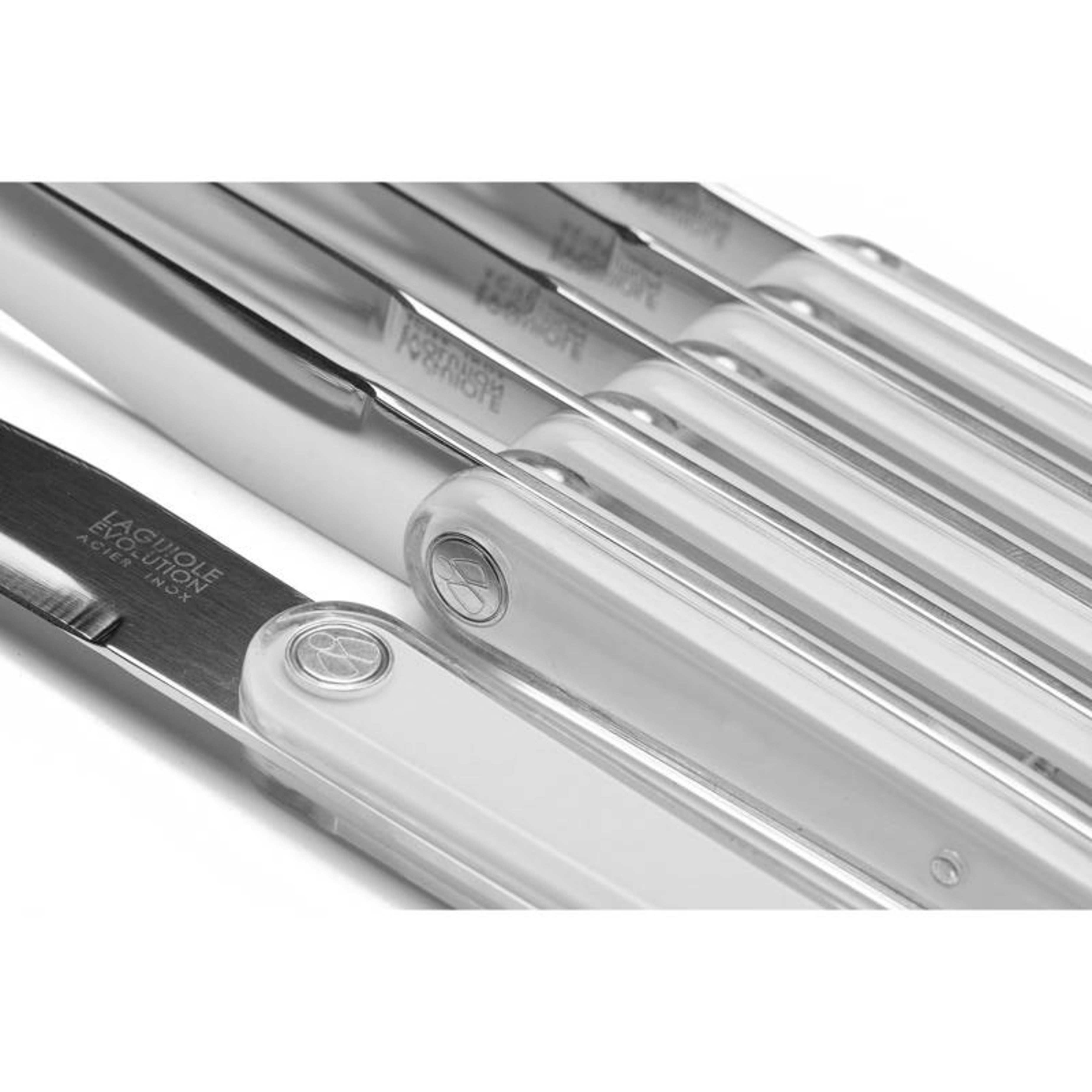 Laguiole Sens 6-Piece Steak Knife Set - White handle