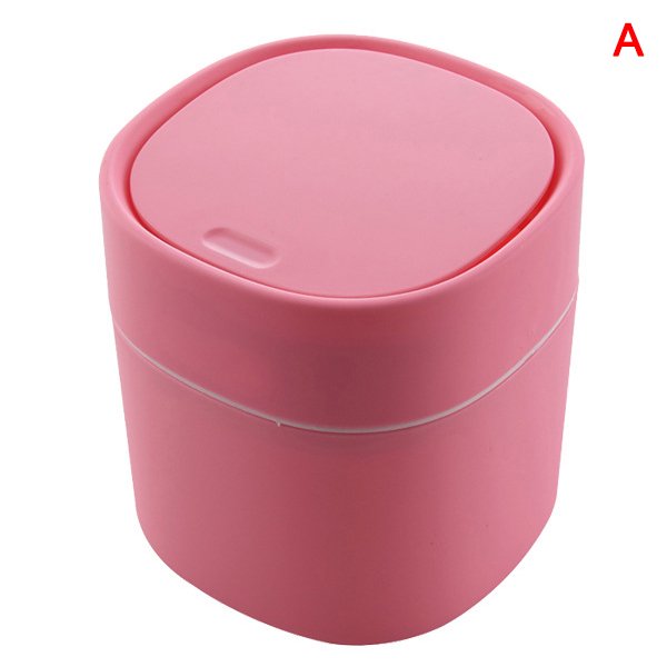 Alexsix Mini Trash Can Desktop Trash Bin with Lid Small Tiny Countertop