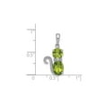 thumbnail image 3 of 2.20 Carat (Ctw) Peridot Cat Charm Pendant Necklace in Sterling Silver with Chain for Women, 3 of 5
