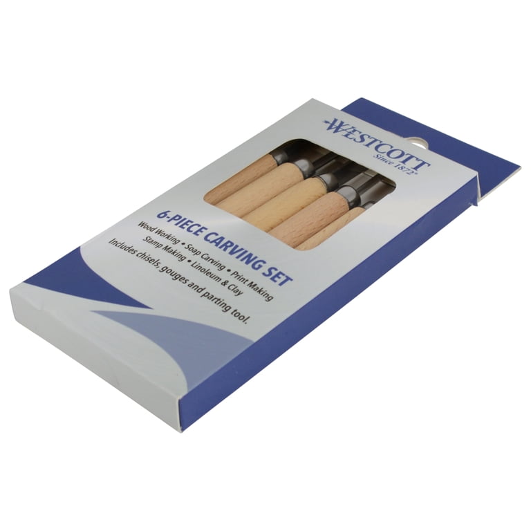 Westcott 6pc Wood Carving Set, Brown, for Craft, 1-Count - Walmart.com