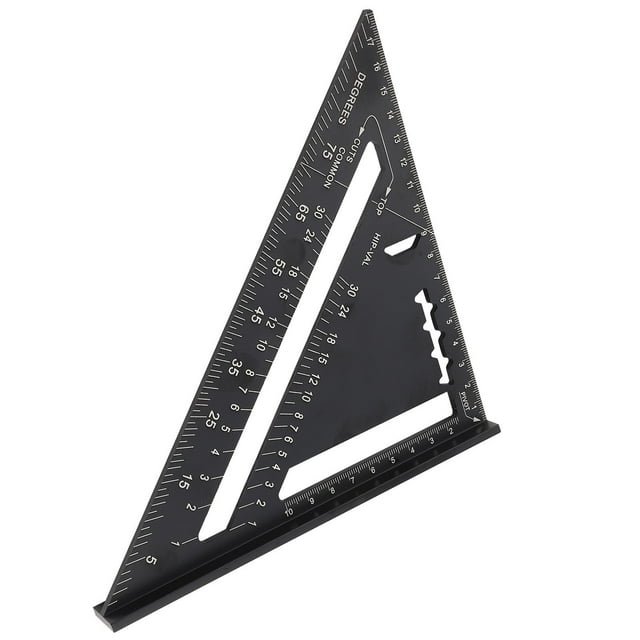 Escuadra Aluminio Carpintero Ecomeon Escuadra Carpintero Métrica 7 Pulgadas Oxidación Negra