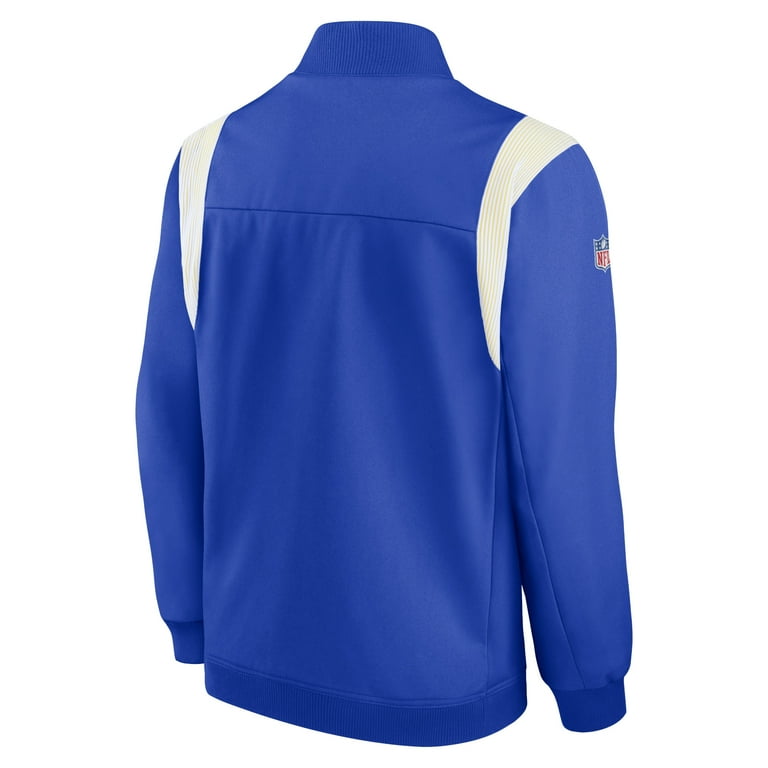 Men's Nike Royal Los Angeles Rams Sideline Coaches Bomber Full-Zip